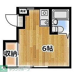 カーサノーブル ワンルームの間取図画像