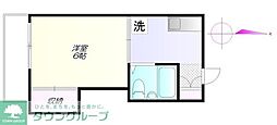 コーポタナカ 1Kの間取図画像