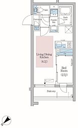 アーバネックス文京小石川 5階1LDKの間取り