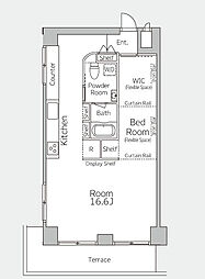 ＰＡＴＨ駒込 1階ワンルームの間取り