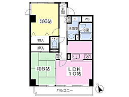 エクセレント中板橋 2階2LDKの間取り