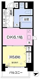 ＧＳＳIII 4階1DKの間取り