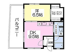 クローバーハウス 1階1DKの間取り