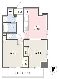 ネクストワン椎名町 4階2DKの間取り