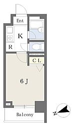 コーポ白山 10階1Kの間取り