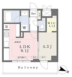 仮）グリーンヒルズ南大塚 2階1LDKの間取り