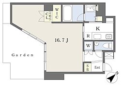 都営浅草線 高輪台駅 徒歩2分の賃貸マンション 1階1Kの間取り