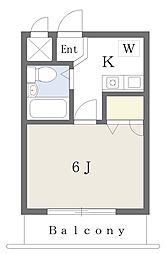 Raffine 1Kの間取図画像