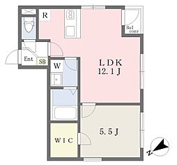 ATLASCaro東大前 1LDKの間取図画像