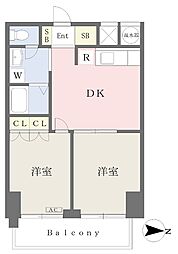 スナン117 2DKの間取図画像