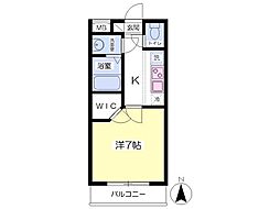 O-HOUSE 1Kの間取図画像