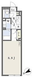 NOZOMIO上中里 1Kの間取図画像