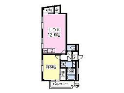 ブローヒルズ 1LDKの間取図画像