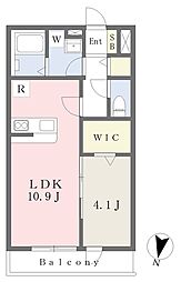 SRSNAKAJUKU 1LDKの間取図画像