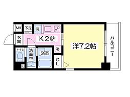 コアビル 1Kの間取図画像