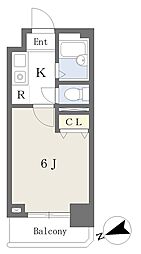 コーポ白山 1Kの間取図画像