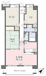 池袋ウエストヒルズ 3LDKの間取図画像