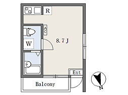 ソフィア板橋 ワンルームの間取図画像