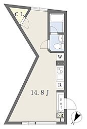 EDIT東大前 ワンルームの間取図画像