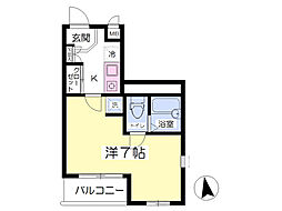 スペーシア飯田橋1 1Kの間取図画像