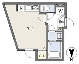 京成千葉線 京成幕張駅 徒歩10分の賃貸アパート 1階ワンルームの間取り