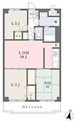 ローリエ西亀有 3階3LDKの間取り