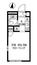アルカナール東陽 1階1Kの間取り