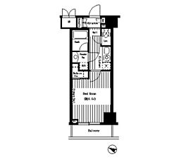 N35イースト 1Kの間取図画像