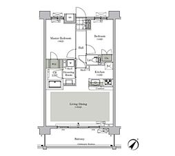 ParkCube西ヶ原STAGE 2LDKの間取図画像
