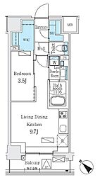 Urban Breeze 巣鴨 1LDKの間取図画像