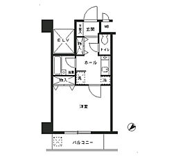 グランパアレ2 1Kの間取図画像