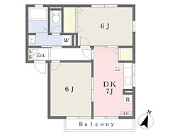 アルス水元 2DKの間取図画像