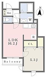 メドウライズ 1LDKの間取図画像