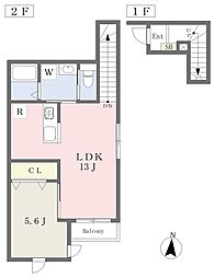 葛飾区奥戸賃貸計画 1LDKの間取図画像