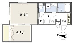 Ｒｅｖｅ　Ｒｅｓｉｄｅｎｃｅ　初台 4階2Kの間取り