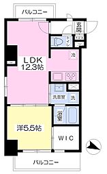 神泉フラッツ 7階1LDKの間取り