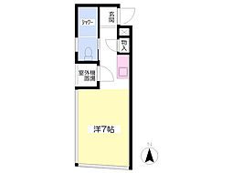 モデリアブリュット代々木上原 3階ワンルームの間取り