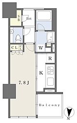 宮益坂ビルディング　ザ・渋谷レジデンス 14階1Kの間取り