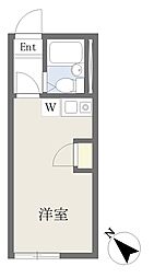センプレリベラ ワンルームの間取図画像