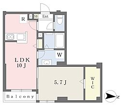 アルカディア恵比寿 1LDKの間取図画像