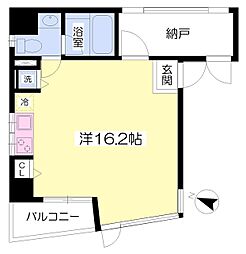 FLEG広尾ZERO ワンルームの間取図画像