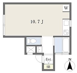 BELLEQuatre ワンルームの間取図画像