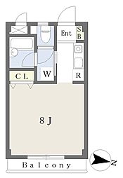 パークテラス参宮橋 1Kの間取図画像