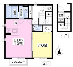フォンド自由ヶ丘 1LDKの間取図画像