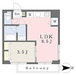 ロイヤルパレス学芸大学 1LDKの間取図画像