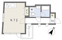 GRANDUO渋谷本町2 ワンルームの間取図画像
