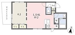 Branche桜新町 1LDKの間取図画像