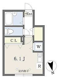 アイコート中馬込 ワンルームの間取図画像