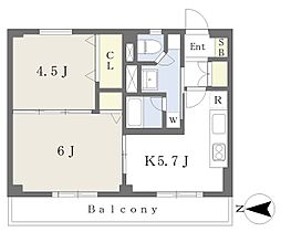 日光マンション 2Kの間取図画像
