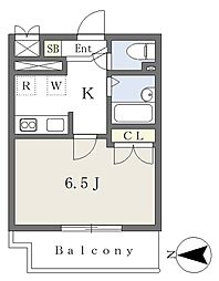 レスタージュ学芸大 1Kの間取図画像